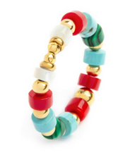 Anello con Pietre a Rondelle Elastico Marlù