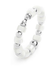 Anello con Pietre a Rondelle Elastico Marlù