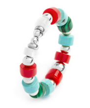 Anello con Pietre a Rondelle Elastico Marlù