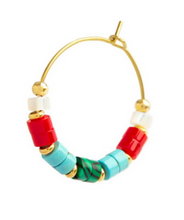 Orecchino a Cerchio con Pietre a Rondelle Marlù