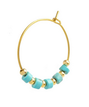 Orecchino a Cerchio con Pietre a Rondelle Marlù