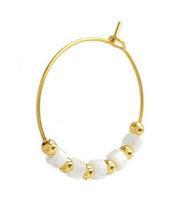 Orecchino a Cerchio con Pietre a Rondelle Marlù