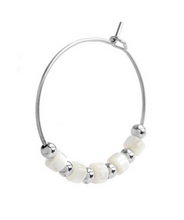 Orecchino a Cerchio con Pietre a Rondelle Marlù